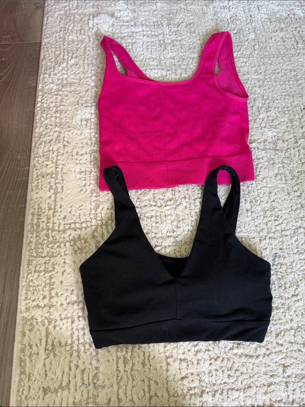 XS Bra Bundle Women’s Seamless Bralette Pack - Pink & Black